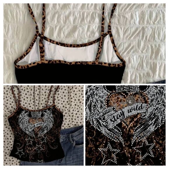 Y2K leapord print gothic cami - Picture 1 of 1